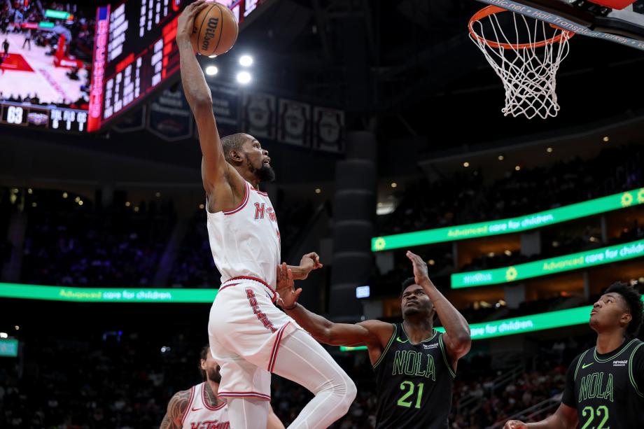 足彩比分直播-杜兰特总得分升至历史第六小贾巴里32+8 火箭胜鹈鹕